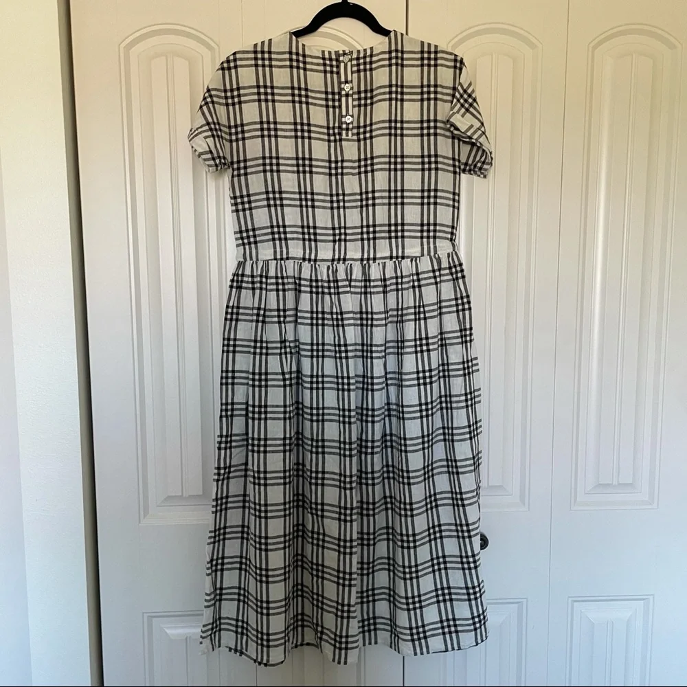 Rylee + Cru Black and White Plaid Midi Dress - Picture 4 of 10